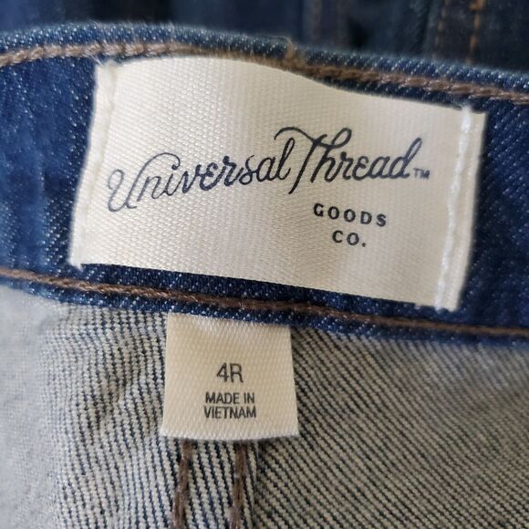 Universal Thread Balloon Jeans Womens Size 4R High Rise Tapered Dark Wash New - Picture 10 of 12